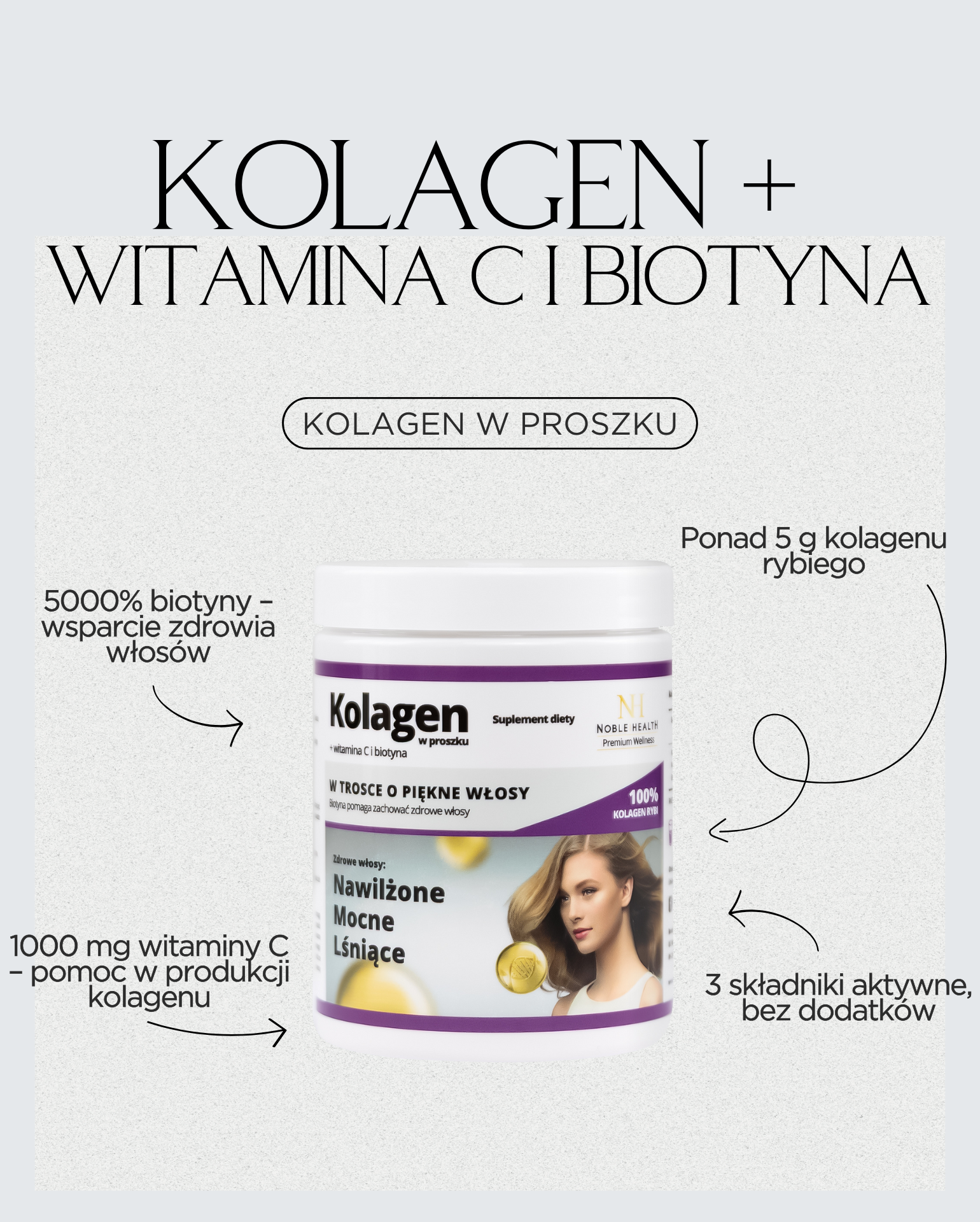 Kolagen + witamina C i biotyna w proszku