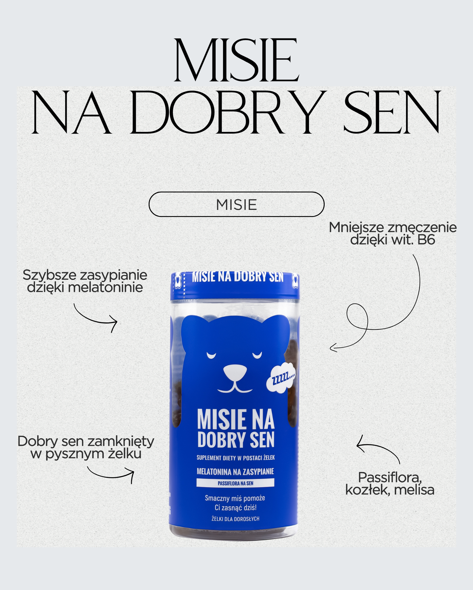 Żelki Z Melatoniną Misie Na Dobry Sen