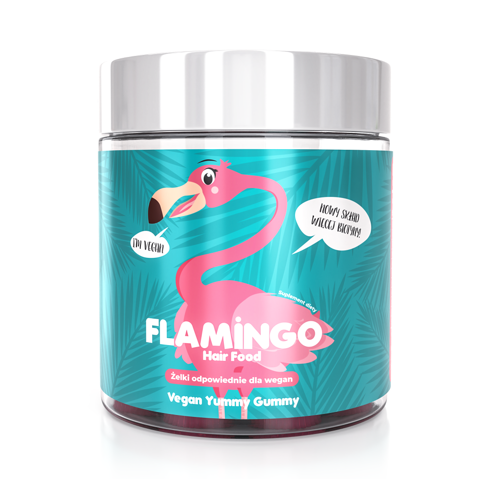 Flamingo Hair Food Vegan Yummy Gummy