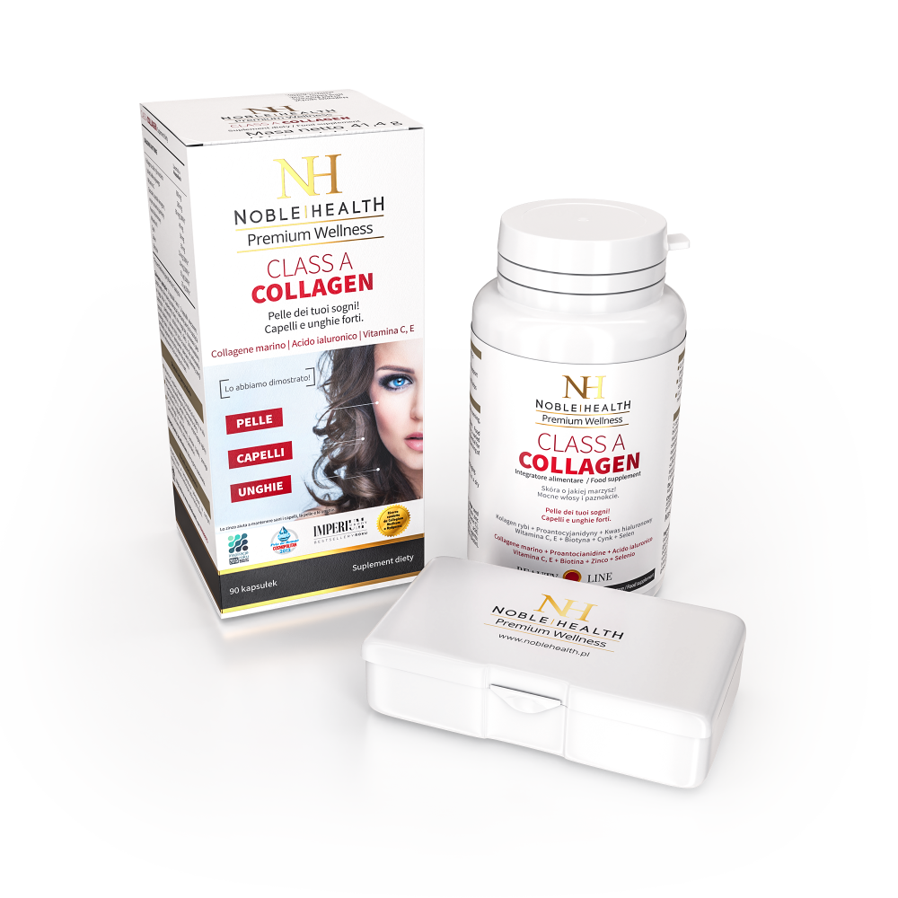Kolagen rybi Class A Collagen + Pudełko na tabletki
