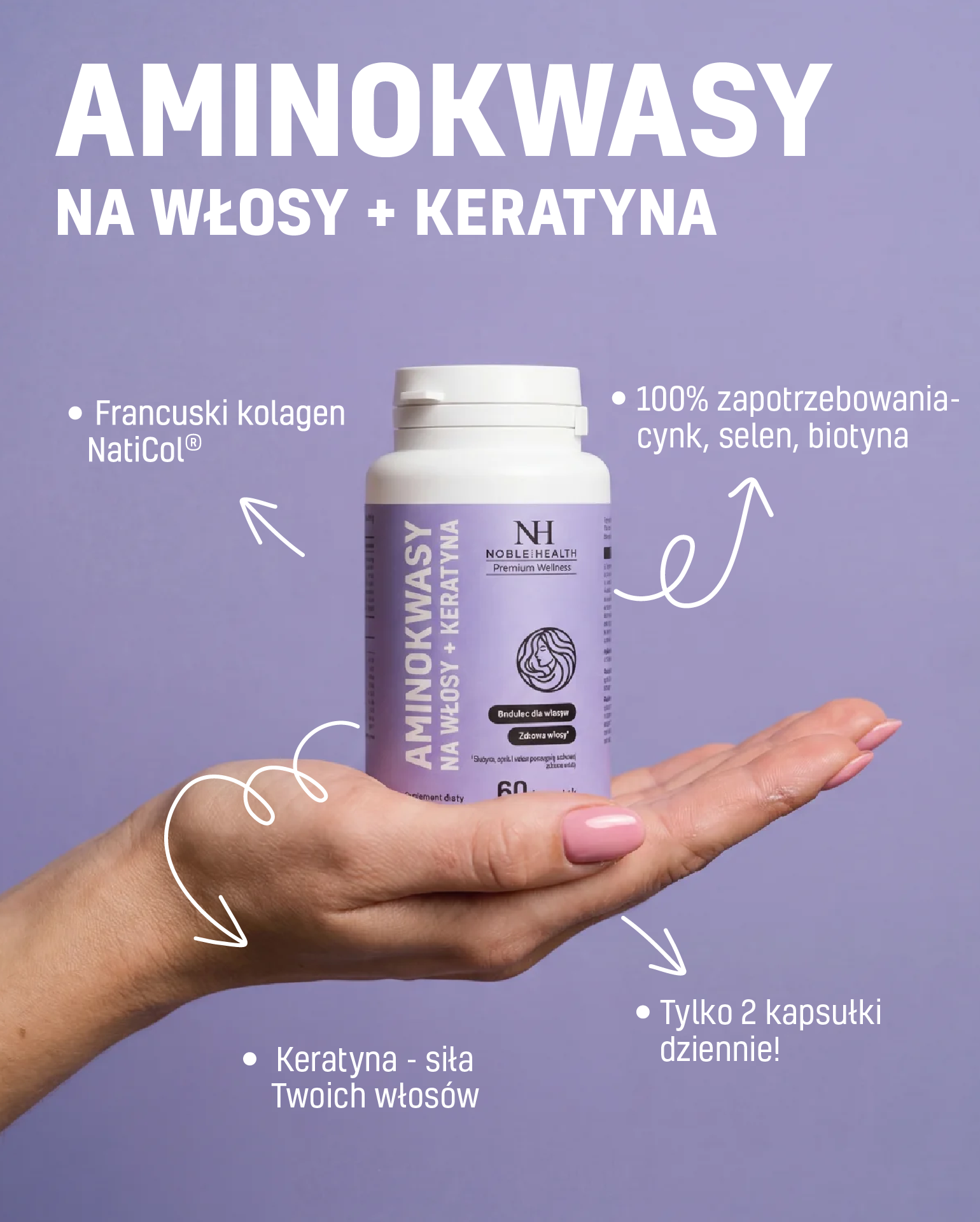 Set of 3 x Amino acids for hair + keratin